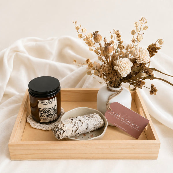 The Bloom Box — Dried Florals, Candle & Sage Gift Set