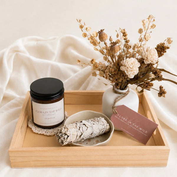 The Bloom Box — Dried Florals, Candle & Sage Gift Set